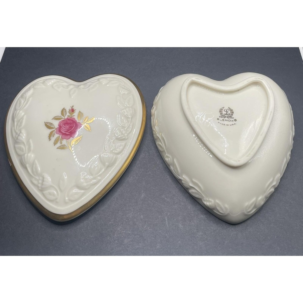 Lenox Rose Heart Trinket Jewelry Candy Dish. New. Perfect‎ Valentine's Day Gift